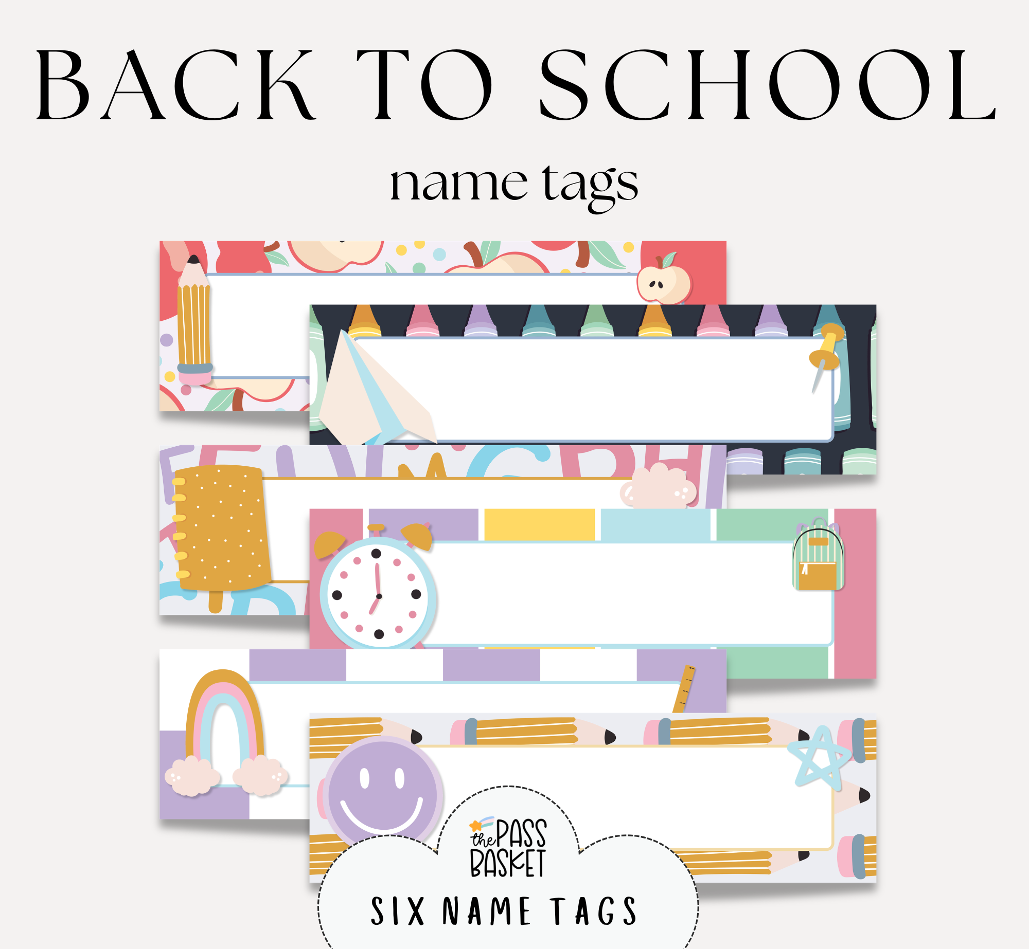 Back to School | Desk Name Tags & Plates