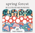 Spring Forest Themed Mushroom Rain | Bulletin Board, Desk Strips & Whiteboard